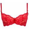 Soutien gorge push up rouge dentelle