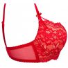 Soutien gorge push up rouge dentelle