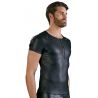 T-shirt simili cuir noir homme