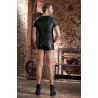 T-shirt simili cuir noir homme