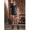 T-shirt simili cuir noir homme