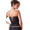 Corset bustier noir Jacquard