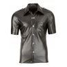 Chemise simili cuir homme manches courtes