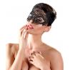 Masque loup noir brodé