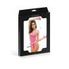 Body et menottes en dentelle et satin rose