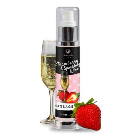 Huile de massage Fraise et Vin pétillant 50 ml