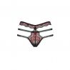 String sexy dentelle noir et rouge