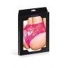 Culotte tanga taille haute dentelle rose fushia