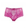 Culotte tanga taille haute dentelle rose fushia