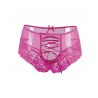 Culotte tanga taille haute dentelle rose fushia