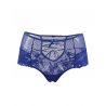 Culotte tanga taille haute dentelle bleu roi