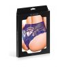 Culotte tanga taille haute dentelle bleu roi