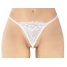 String blanc perles et dentelle