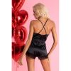 Combishort lingerie femme noire 