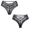 Tanga noir dentelle Paris Hollywood