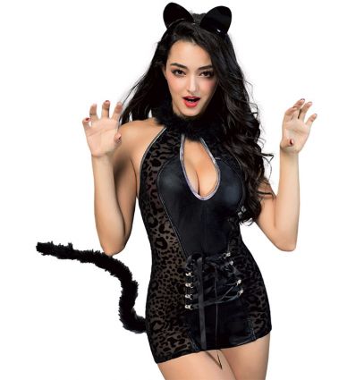 Costume sexy féline léopard