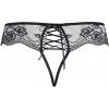 String ouvert dentelle noire Axami