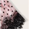 Pyjama short brassière femme satin rose et dentelle noire