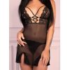 Nuisette noire transparente dentelle Nonana Cofashion