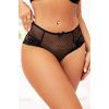 Culotte taille haute dentelle noire laçage au dos