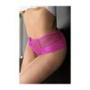 Culotte tanga taille haute dentelle rose fushia