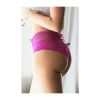 Culotte tanga taille haute dentelle rose fushia