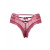 Tanga dentelle sexy couleur prune 