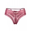 Tanga dentelle sexy couleur prune 