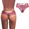 Tanga dentelle sexy couleur prune 