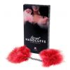 Menottes marabou plumes rouges