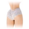 Boxer ouvert dentelle blanche et laçage