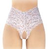 Boxer ouvert dentelle blanche et laçage