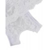 Culotte shorty dentelle ouvert lacé blanc