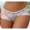 Culotte shorty dentelle ouvert lacé blanc