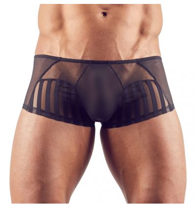 Boxer voile et lycra noir effet graphique 