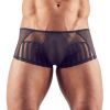 Boxer voile et lycra noir effet graphique 