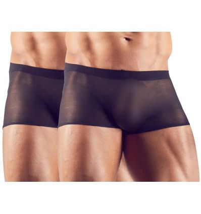 Lot 2 boxers homme tulle transparent