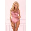 Body velours rose et dentelle