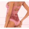 Body velours rose et dentelle