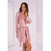 Peignoir velours manches longues rose pastel