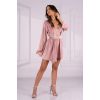 Peignoir velours manches longues rose pastel