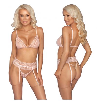 Ensemble lingerie rose pastel Kissable