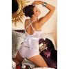 Top blanc dentelle et culotte