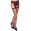 Collants porte-jarretelles résille noir