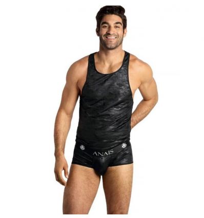 Débardeur homme noir motif militaire Anaïs for men