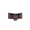 Mini boxer tulle transparent noir et imprimé couleur