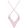 Body string décolleté dentelle rose