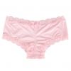 Culotte shorty lycra et dentelle rose pastel