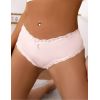 Culotte shorty lycra et dentelle rose pastel