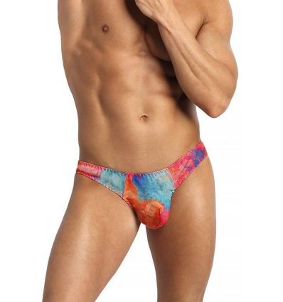 String sexy pour homme coloré semi transparent 